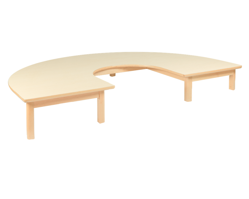 Edu Fun - Elegance U-Shape Table With 6 Legs - Woody - 30 cm