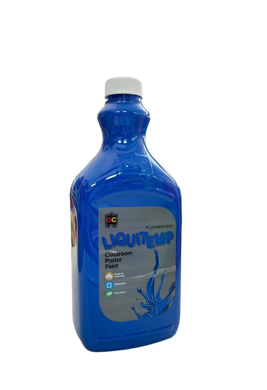 Edu Fun - Liquitemp Classroom Poster Paint - Fluorescent Blue - 2 L