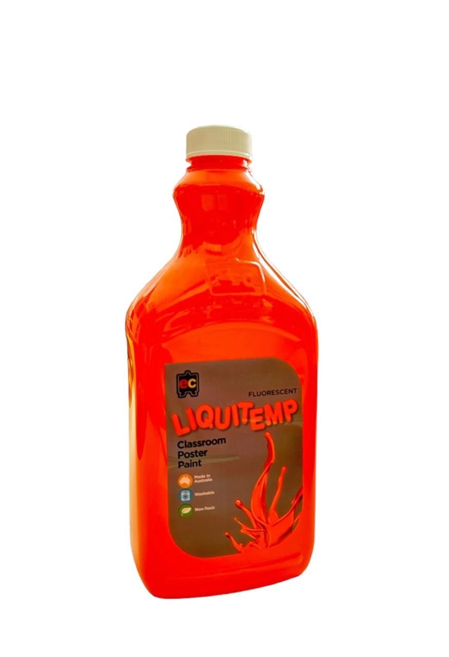 Edu Fun - Liquitemp Classroom Poster Paint - Fluorescent Orange - 2 L