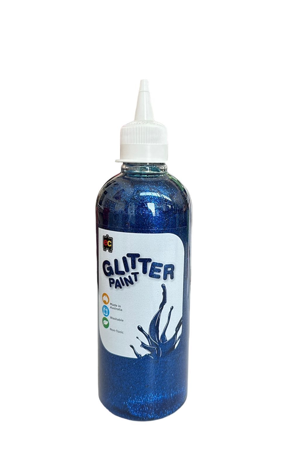 Edu Fun - Glitter Paint - Blue - 500 ml