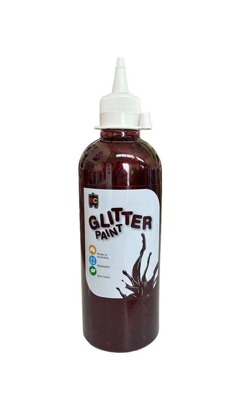 Edu Fun - Glitter Paint - Red - 500 ml