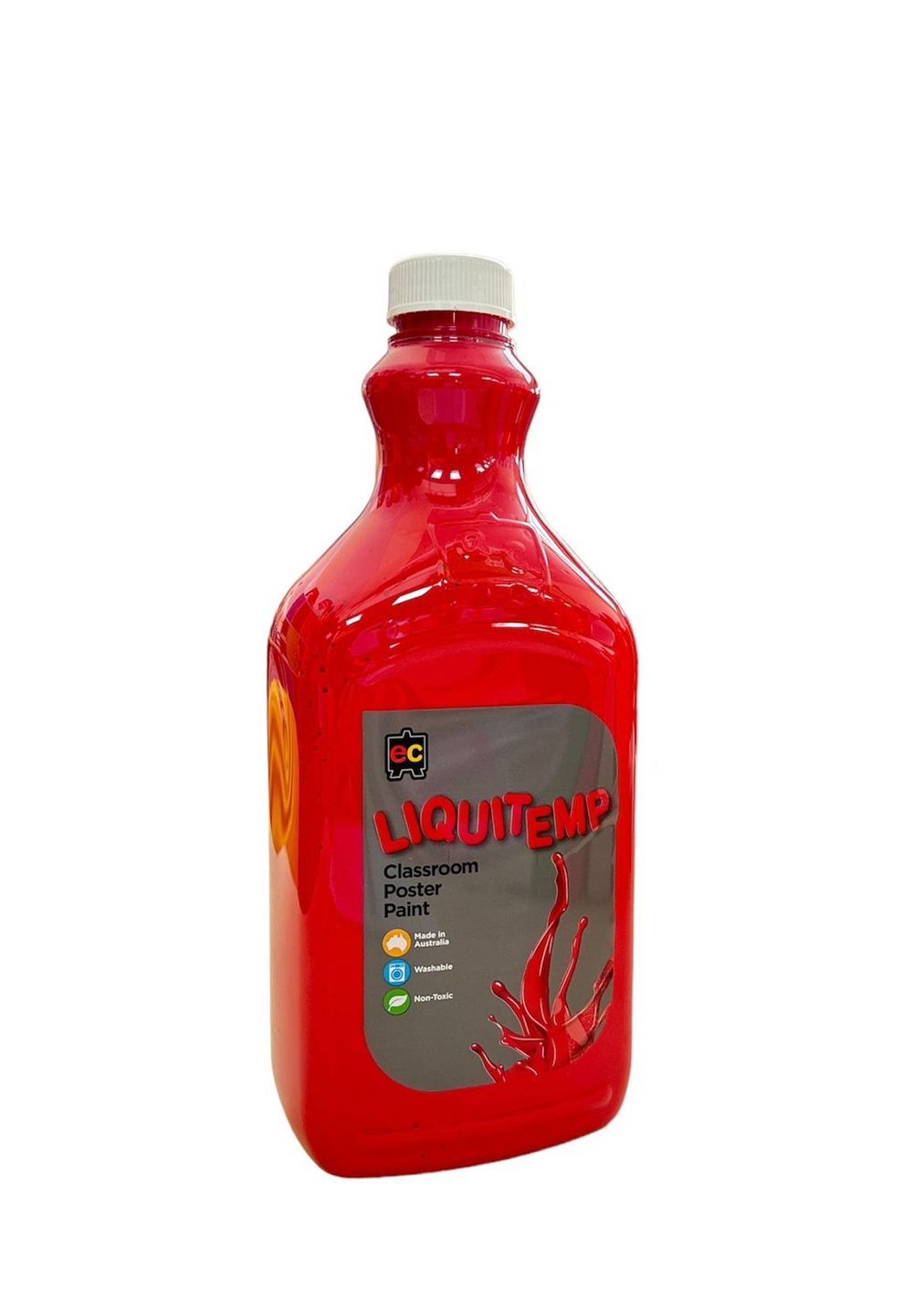 Edu Fun - Liquitemp Classroom Poster Paint - Brilliant Red - 2 L