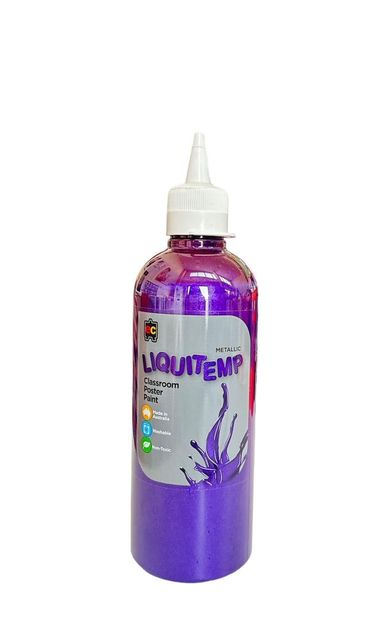 Edu Fun - Metallic Liquitemp Classroom Poster Paint - Purple - 500 ml