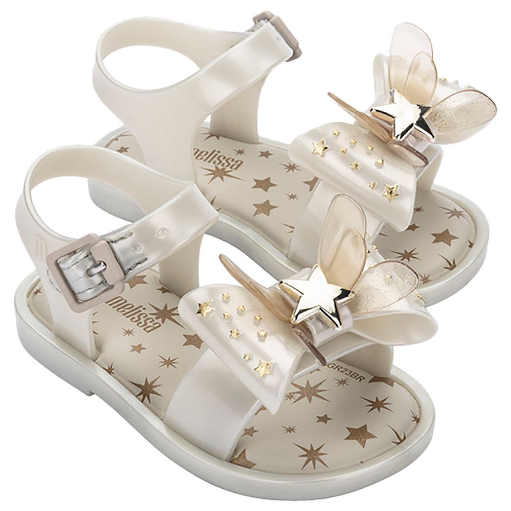 Mini Melissa - Mar Sandal Star - White Metallic