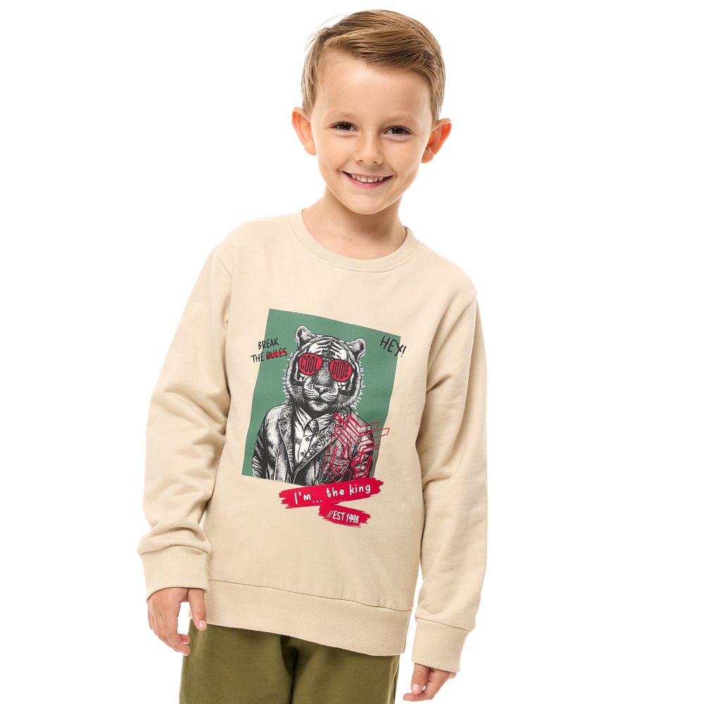 Victor and Jane - Boys' Sweatshirt - Beige