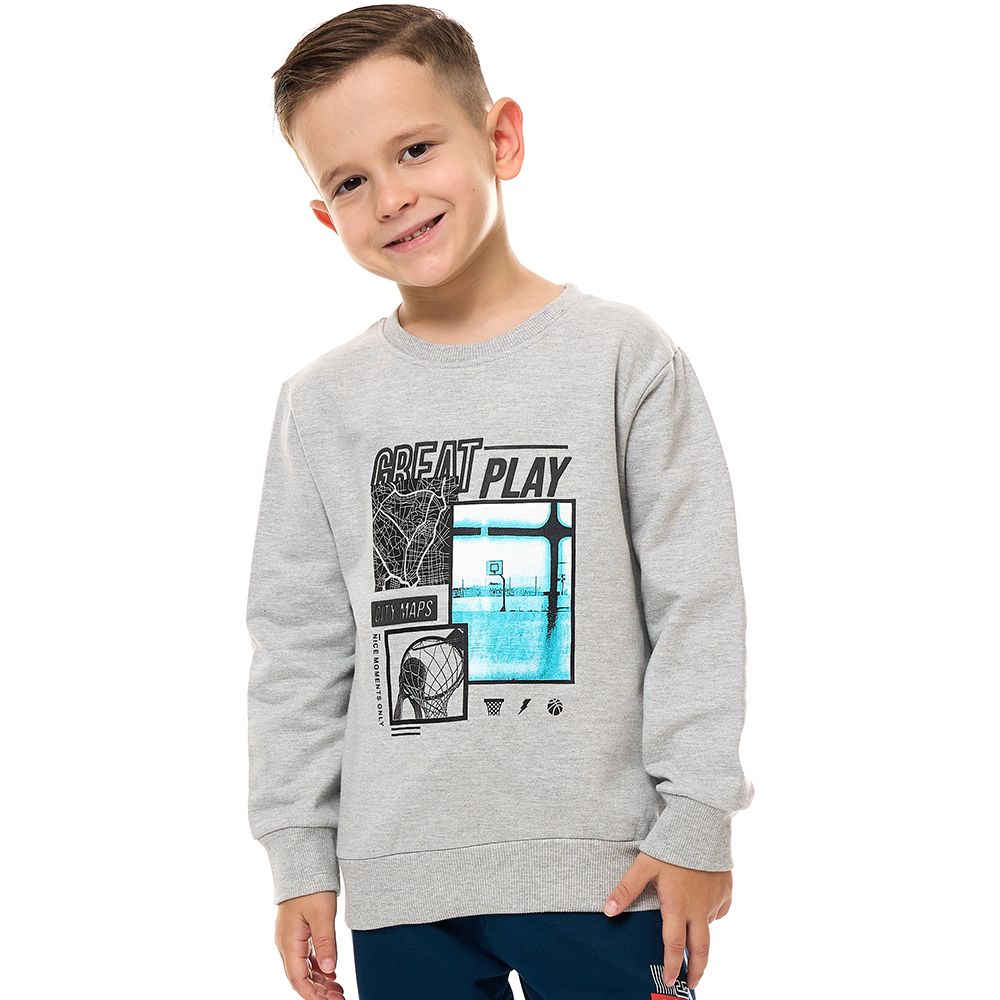 Victor and Jane - Boys' Sweatshirt - Grey Mil