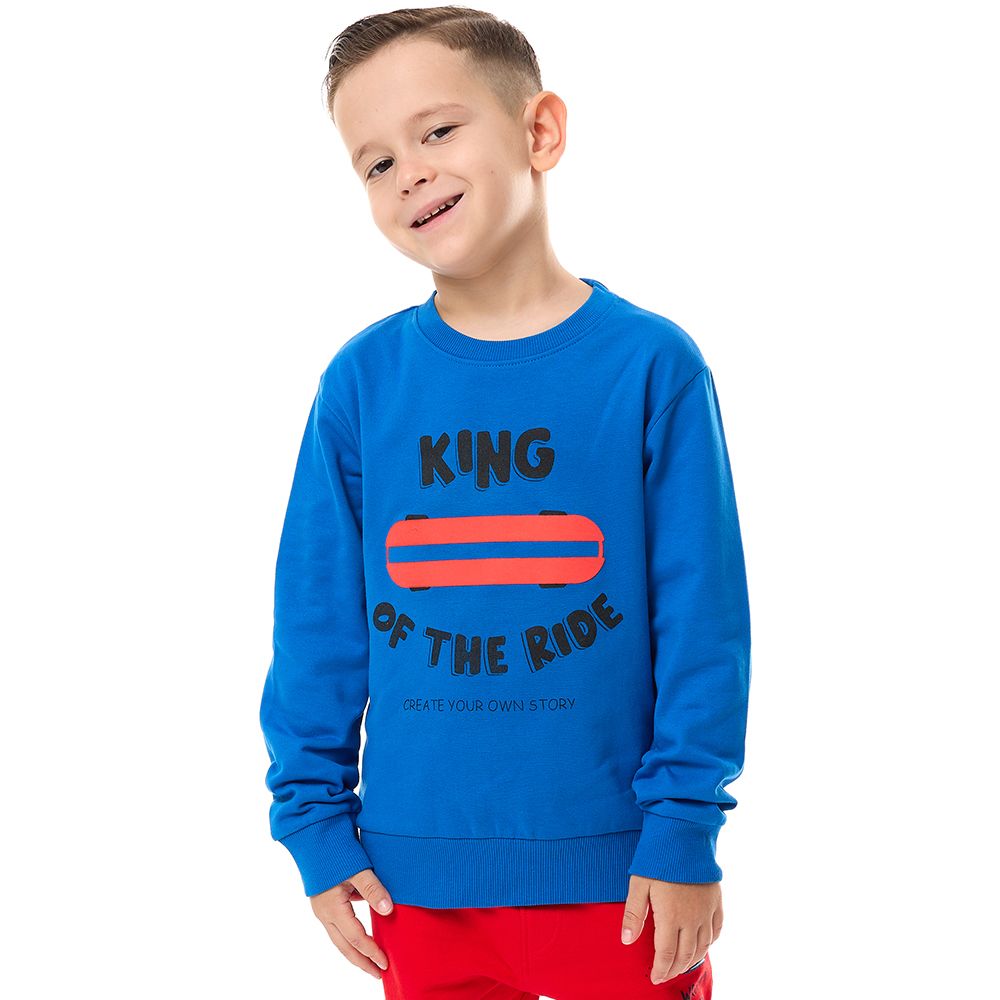 Victor and Jane - Boys' Long Sleeves Sweatshirt - Royal Blue