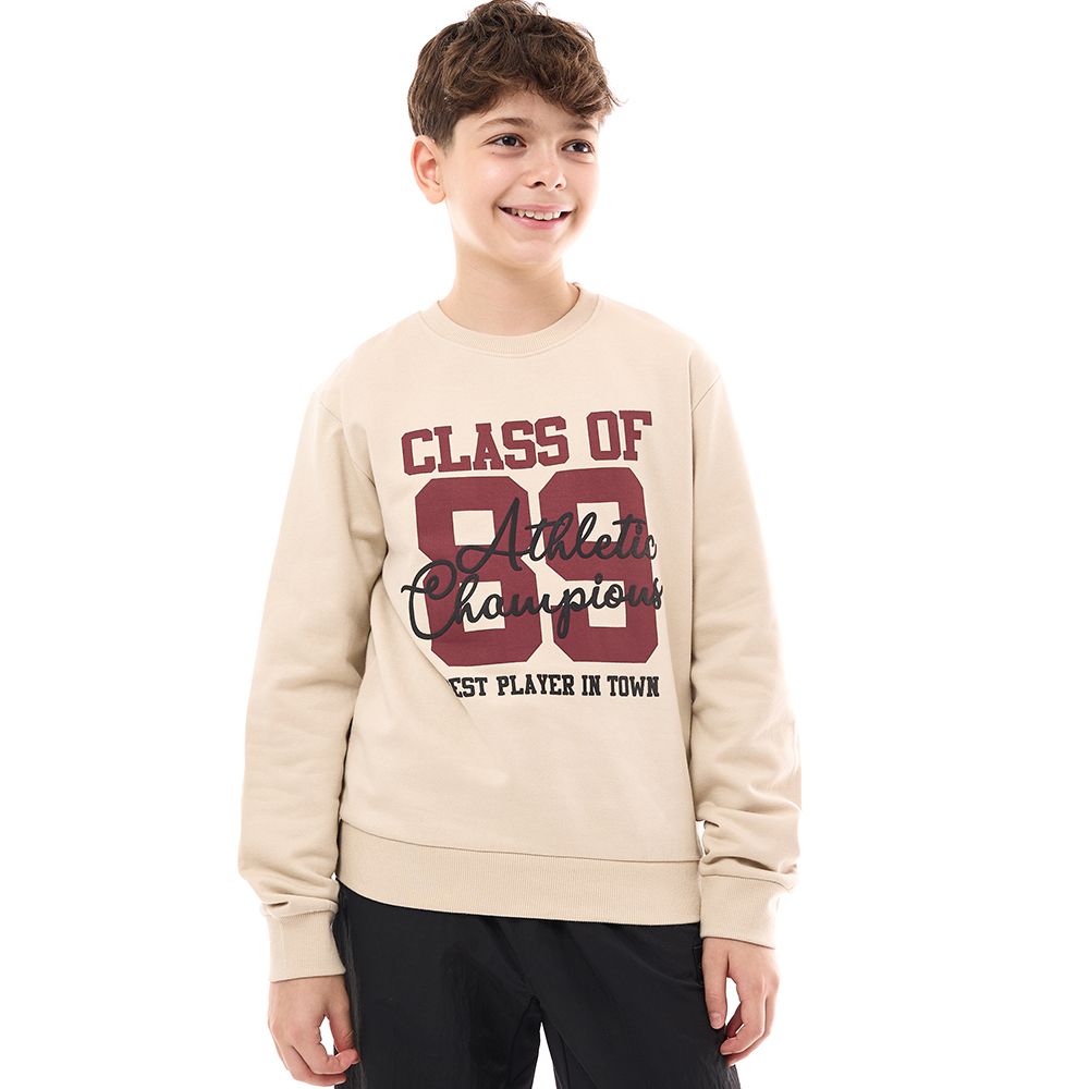 Victor and Jane - Boys' Sweatshirt Cklass Of 89 - Beige