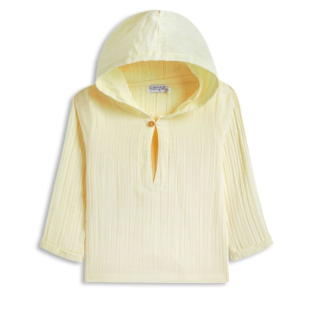 Dirkje - Boy's Hooded Long Sleeves Top - Beige