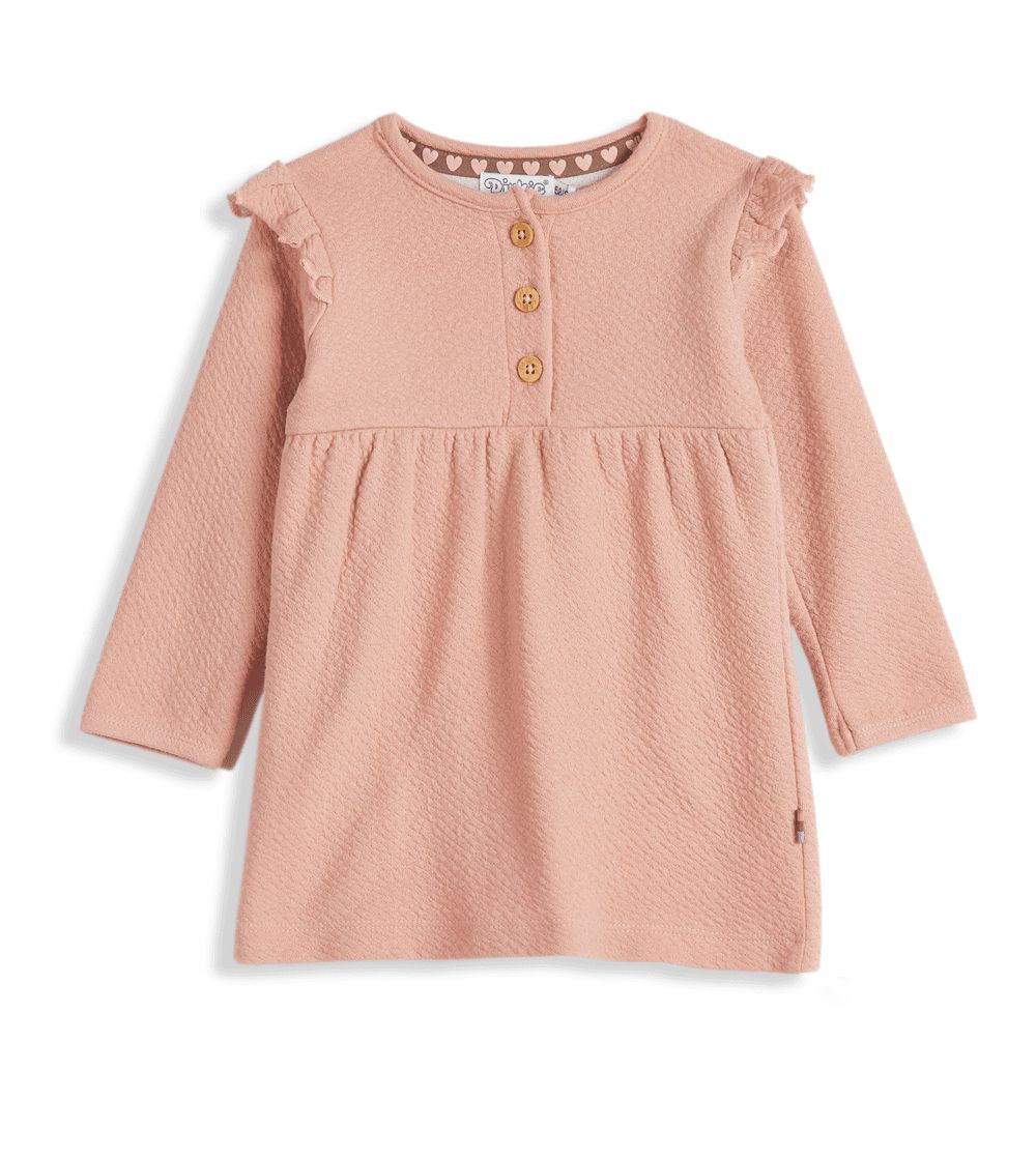 Dirkje - Girl's Long Sleeve Dress - Dusty Pink