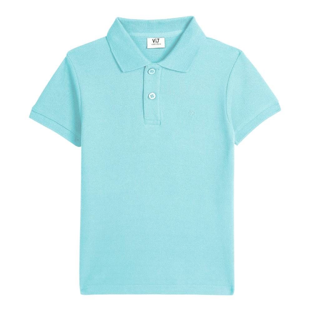 Victor And Jane - Boy's Short Sleeves Polo T-Shirt - Light Blue