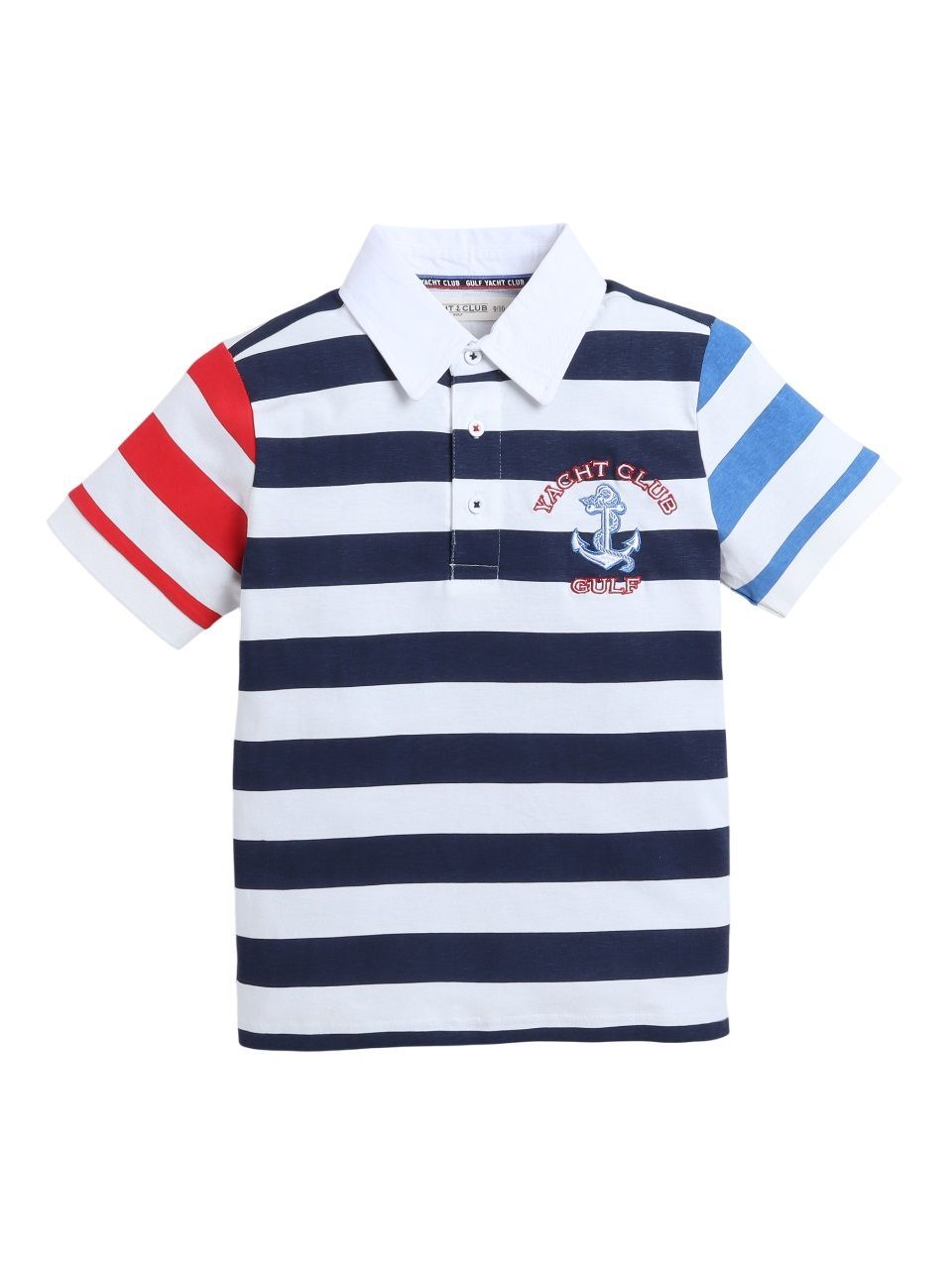 Victor and Jane - Senior Boys' Striped Polo T-Shirt - Multicolor