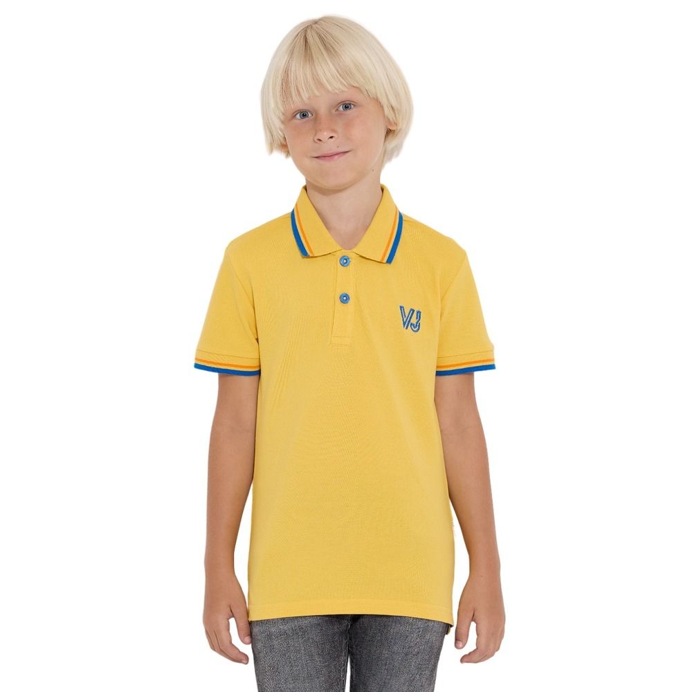 Victor and Jane - Junior Boys Solid Polo T-Shirt - Yellow