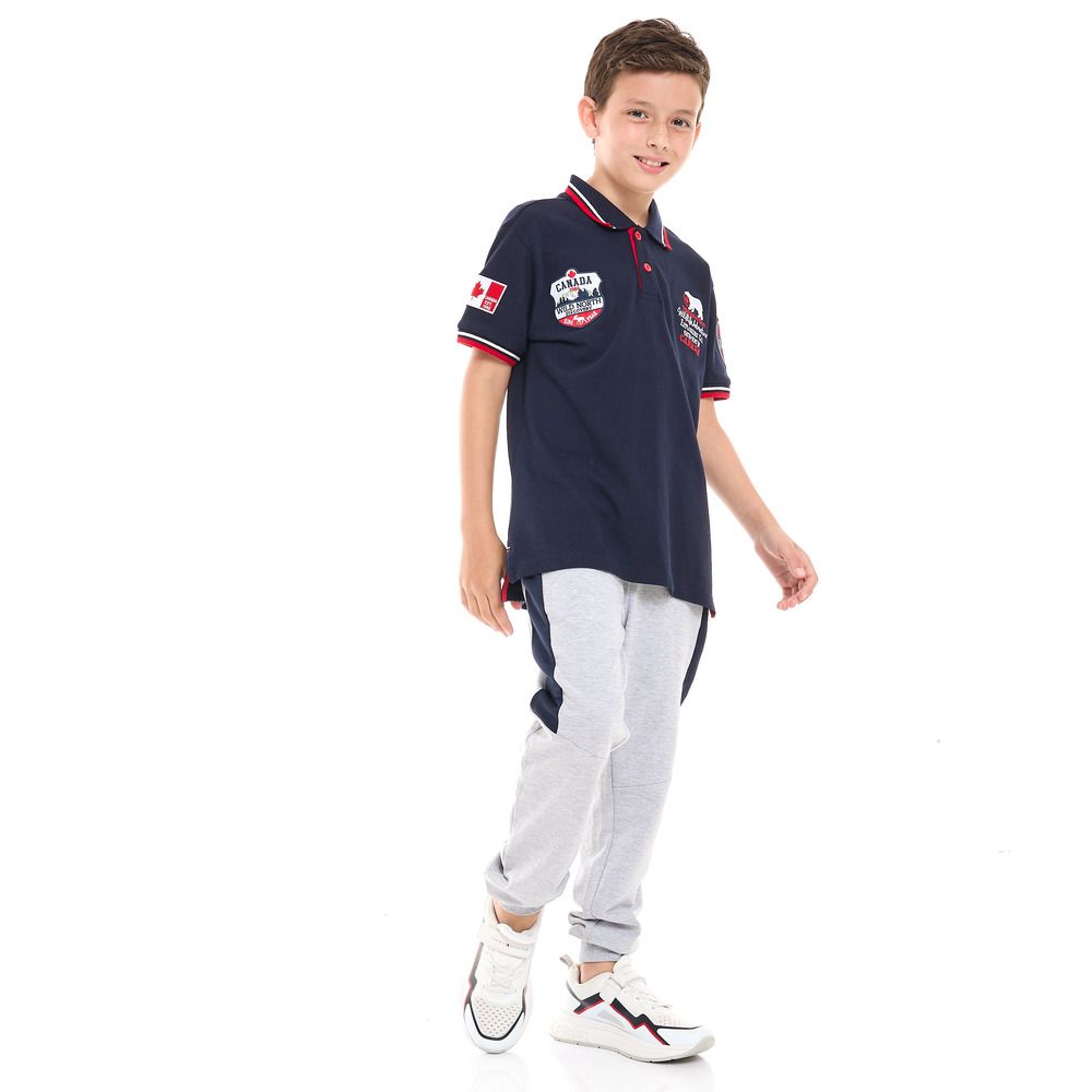 Victor and Jane - 2pc-Set - Boys T-Shirt And Joggers - Navy/Grey