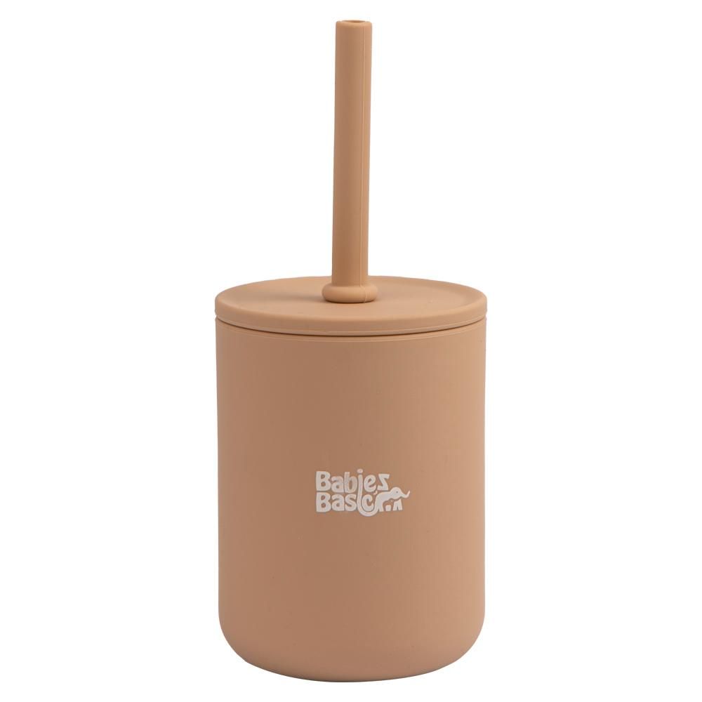 Babies Basic - Stage 3 Silicone Trainer Cup with Straw - Blush