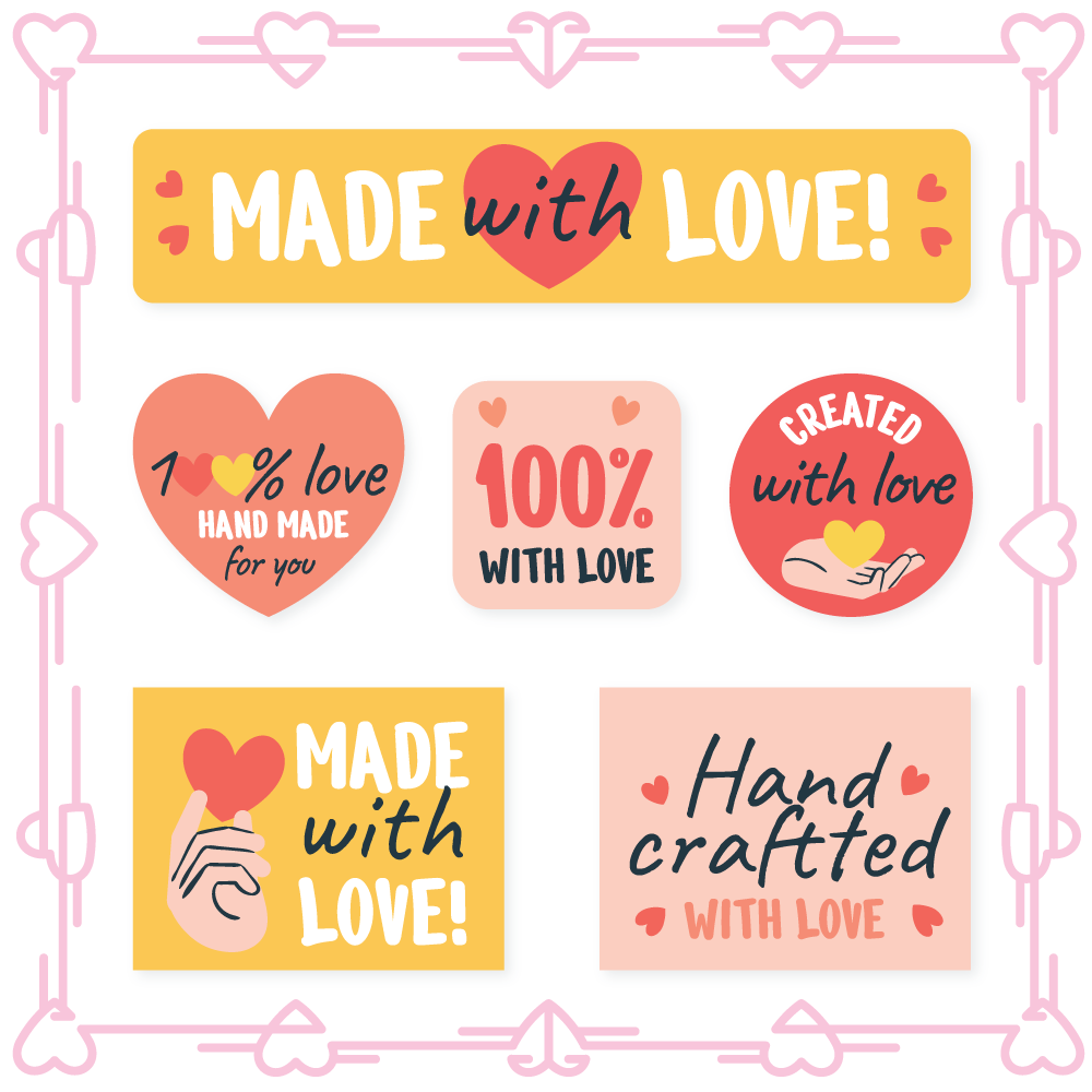 Twinkle Hands - Made With Love Stickers