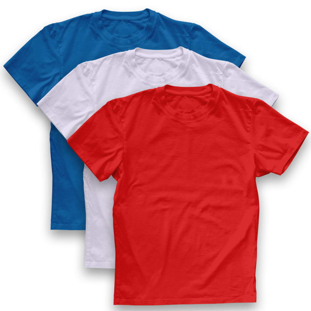 Twinkle Hands - 3pc-Set - Short Sleeves T-Shirt - Red/White/Blue