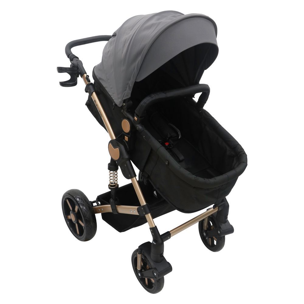 Bebesitos - Grandlux 3-In-1 Reversible Bassinet Stroller Pram - Grey