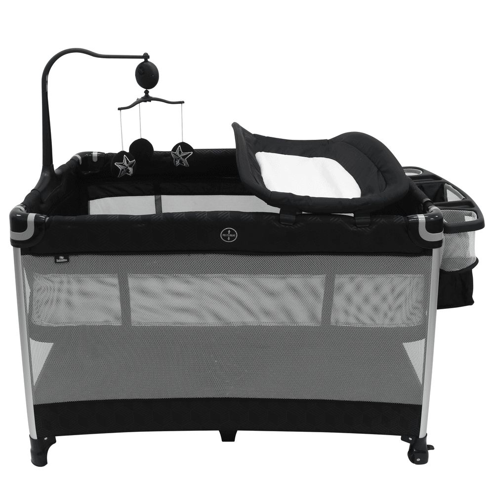 Bebesitos - All-in-One Luxury Nursery Center Bassinet And Playard - Black