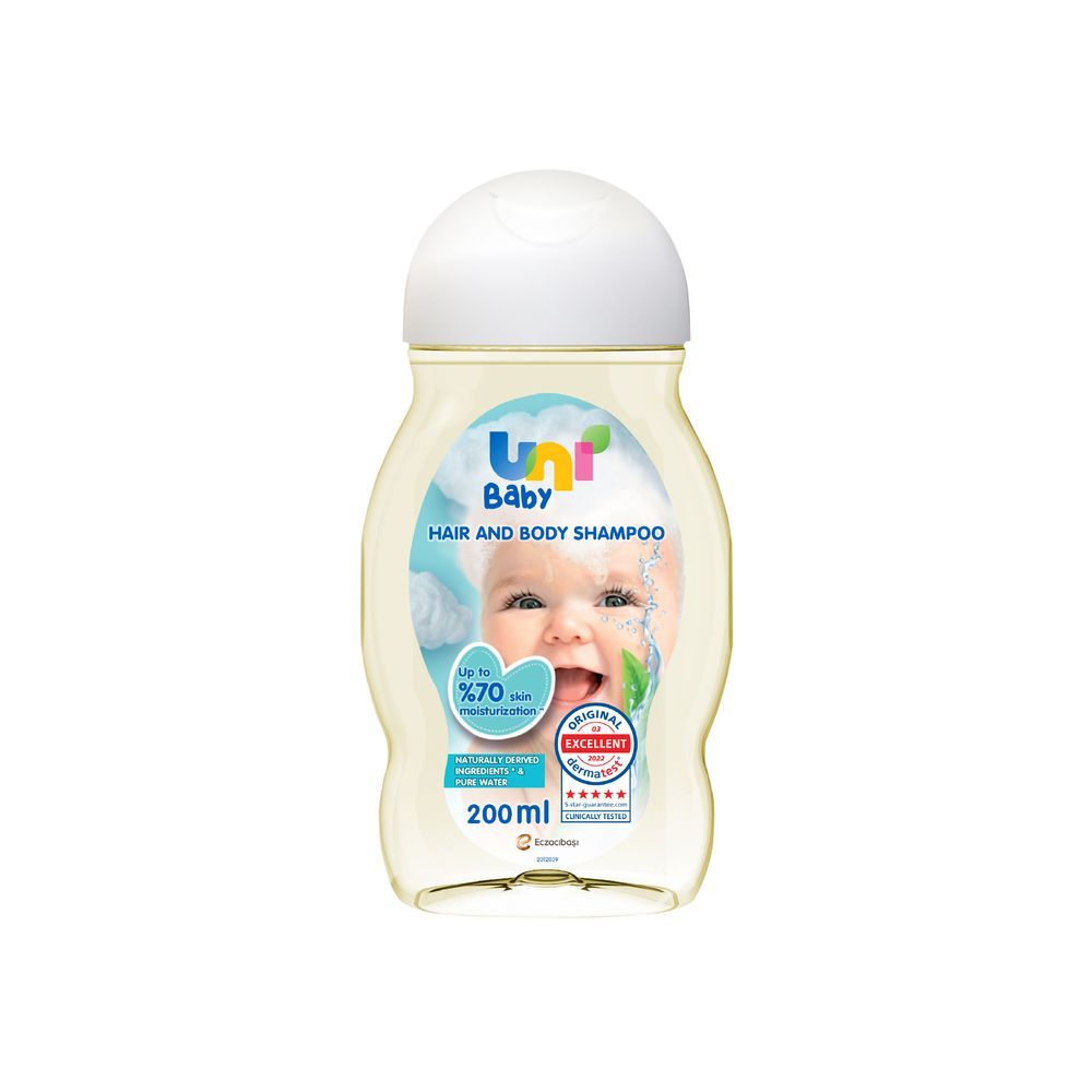 Uni Baby - Hair And Body Shampoo - Skin Moisturization - 200 ml