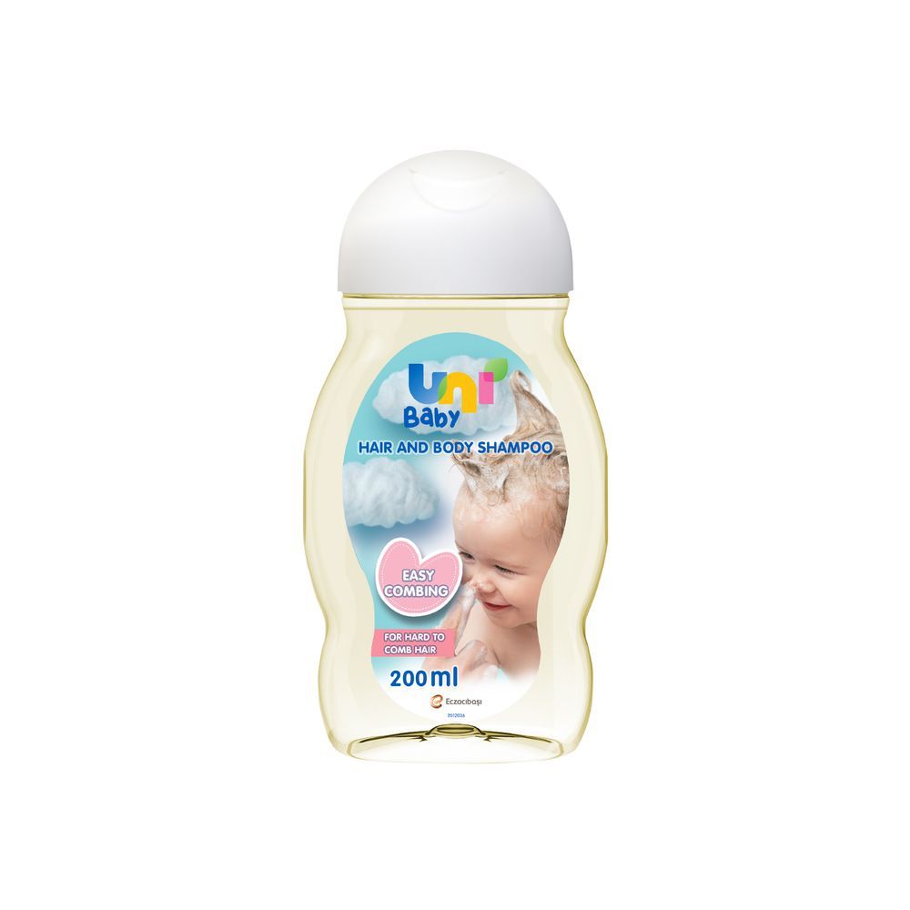 Uni Baby - Easy Combing Hair And Body Shampoo - 200 ml