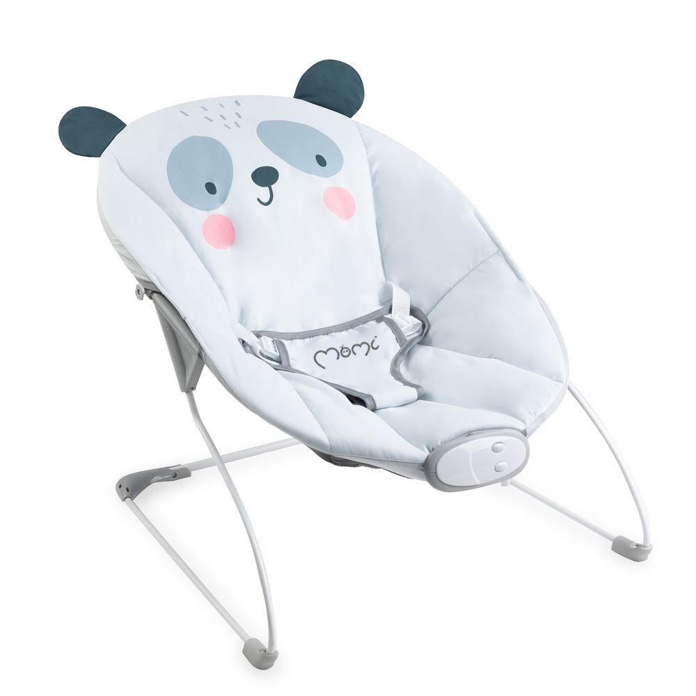 Momi - Glossy Baby Recliner Bouncer - Panda - Grey