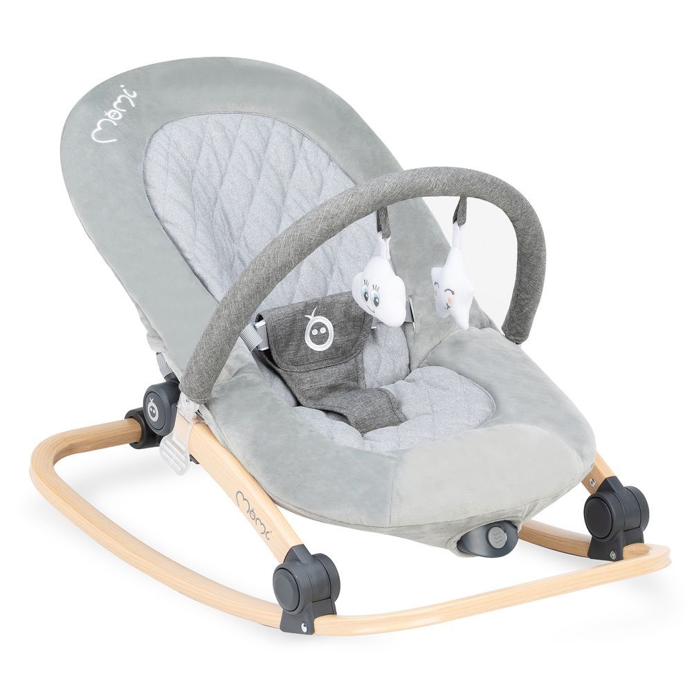 Momi - Lumiwood Ergonomic Baby Rocker Bouncer - Grey