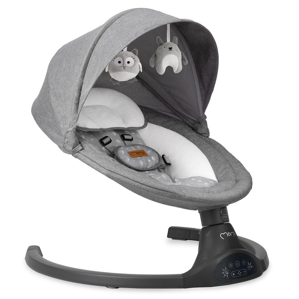 Momi - Kenani Electric Baby Bouncer With Insect Net - Dark Grey