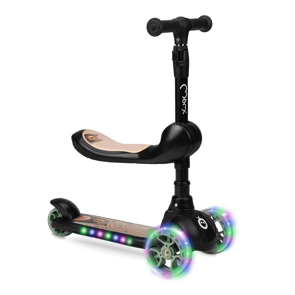 Momi - 2-In-1 Kiuru Kick Scooter - Black