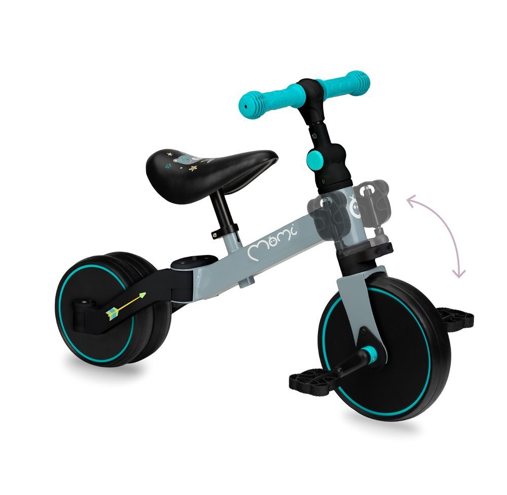 Momi - Loris Ride-On Balance Bike - Grey/Turquoise