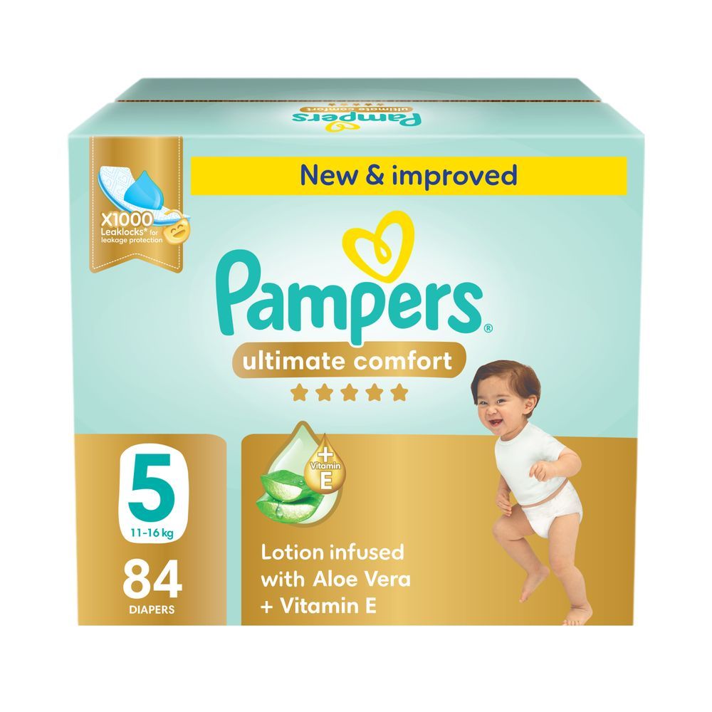 Pampers - Ultimate Comfort Taped Diapers - Size 5 - 11-16 kg - 84 Pcs