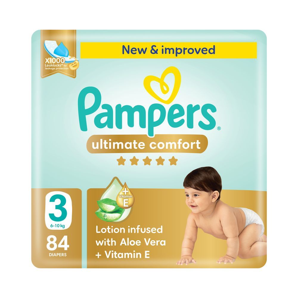 Pampers - Ultimate Comfort Taped Diapers - Giant Pack - Size 3 - 6-10 kg - 84 Pcs