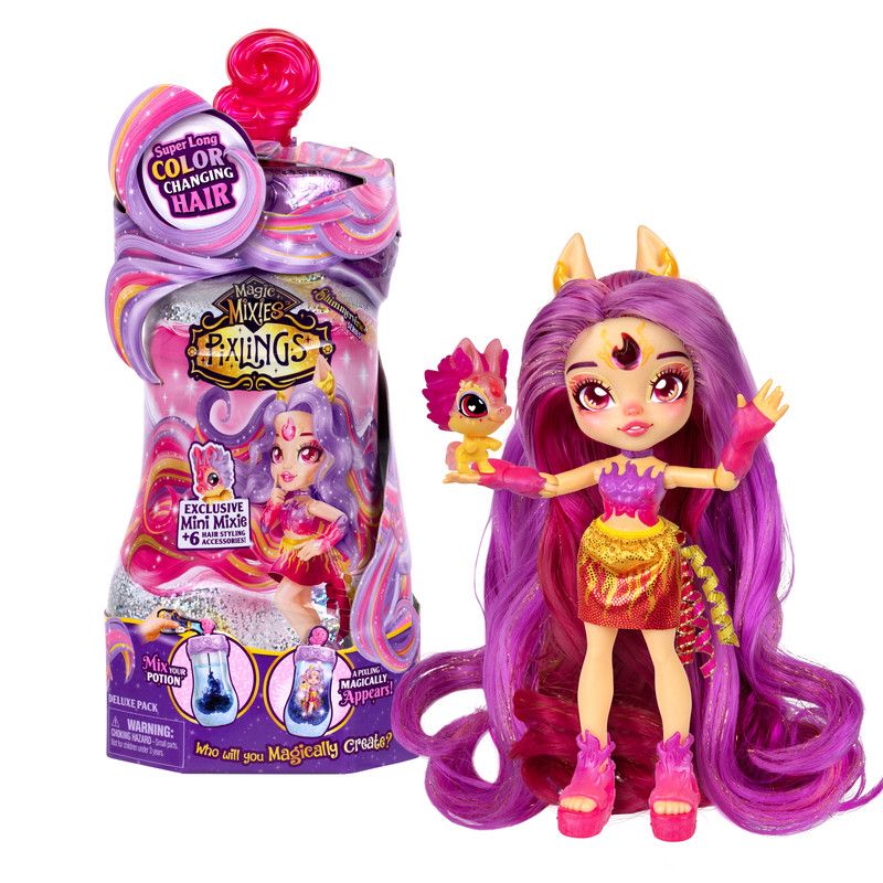 Magic Mixies - Pixlings S2 Galaxy Hair Doll Single Pk Pippa