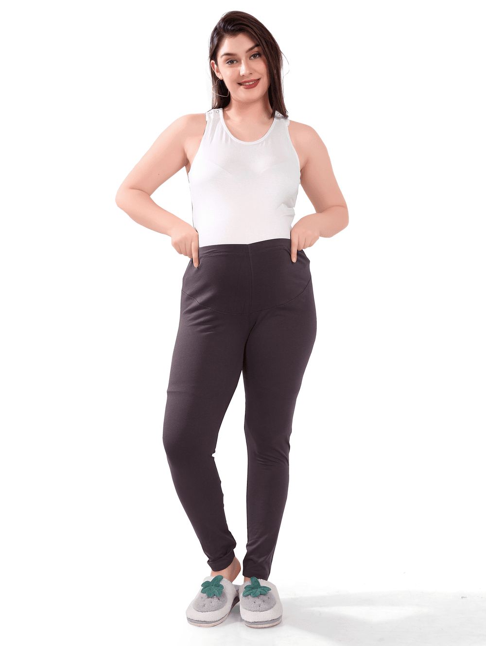 Tummy - Maternity Activewear Leggings - Grey