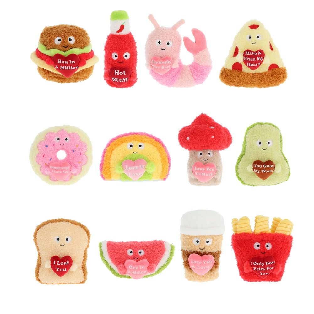 Keel Toys - Eco Foodies Plush Toy With Heart - 12 cm - Style May Vary - 1 Pc