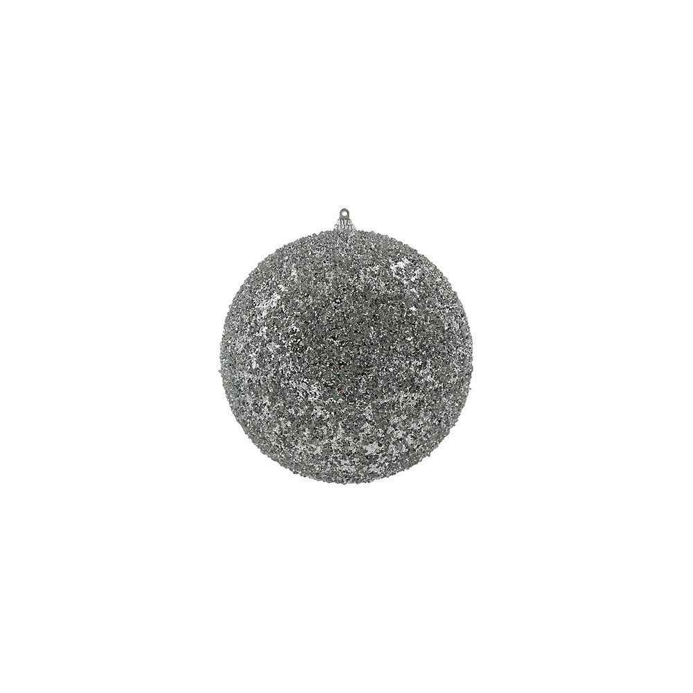 Christmas Magic - Christmas Designer Baubles - Silver Glitter - 12 cm - 2 Pcs