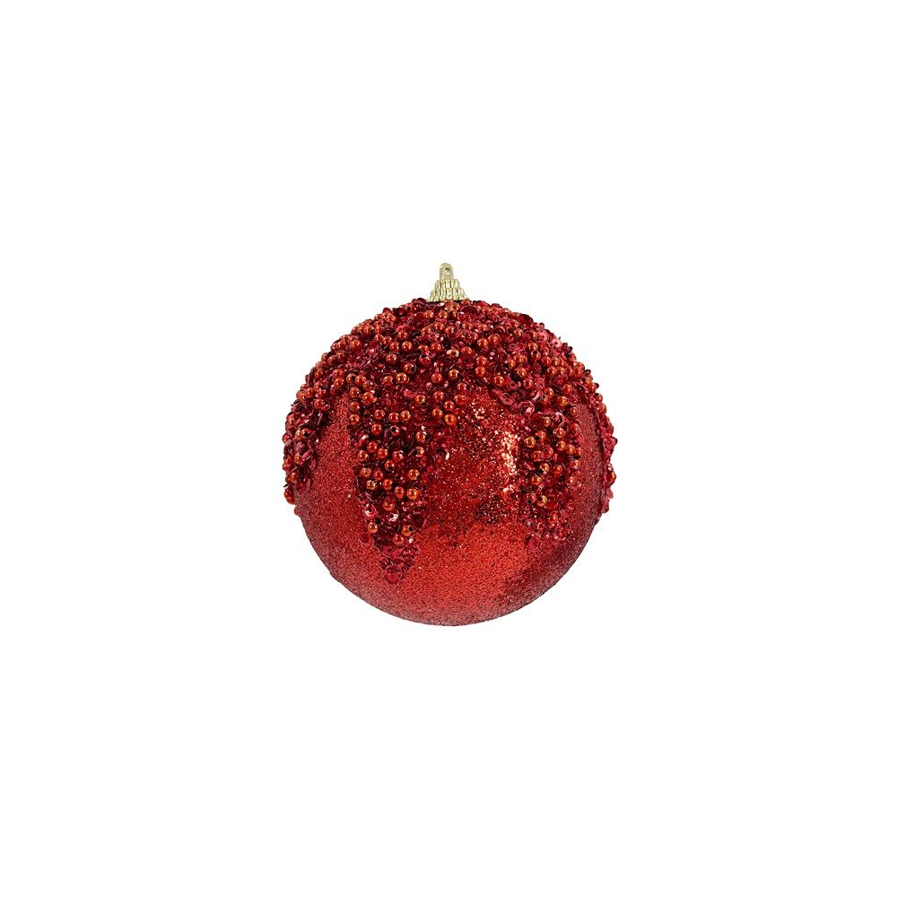 Christmas Magic - Christmas Designer Baubles - Red - 12 cm - 2 Pcs