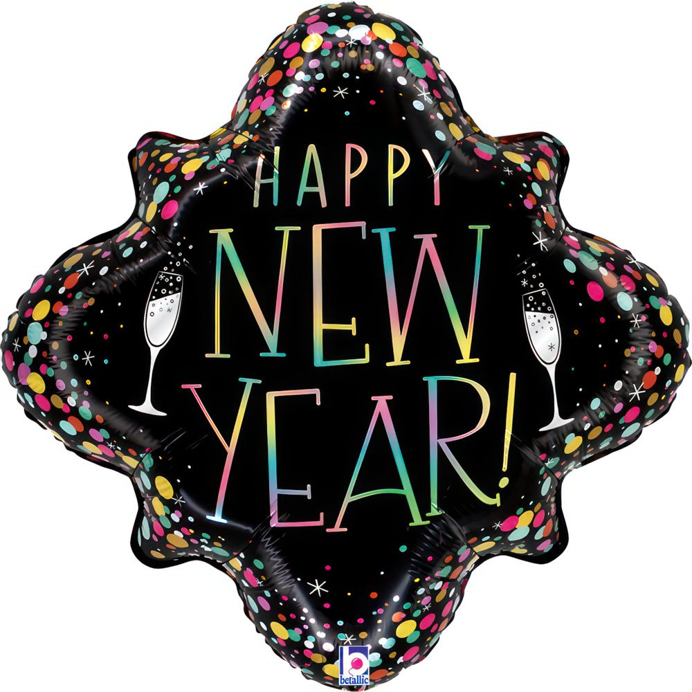 Betallic Balloon Co - New Year Party Confetti Frame - 24 Inch