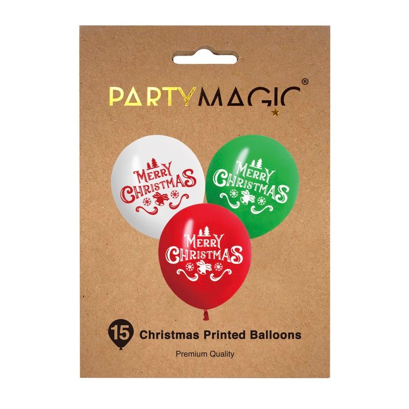 Christmas Magic - Christmas Balloons - 15 Pcs - 1 Pack