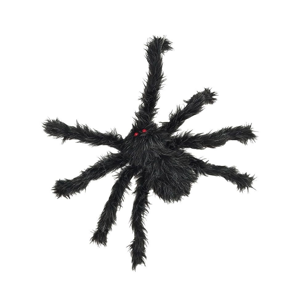 Party Magic - Halloween Decoration Furry Spider - Black