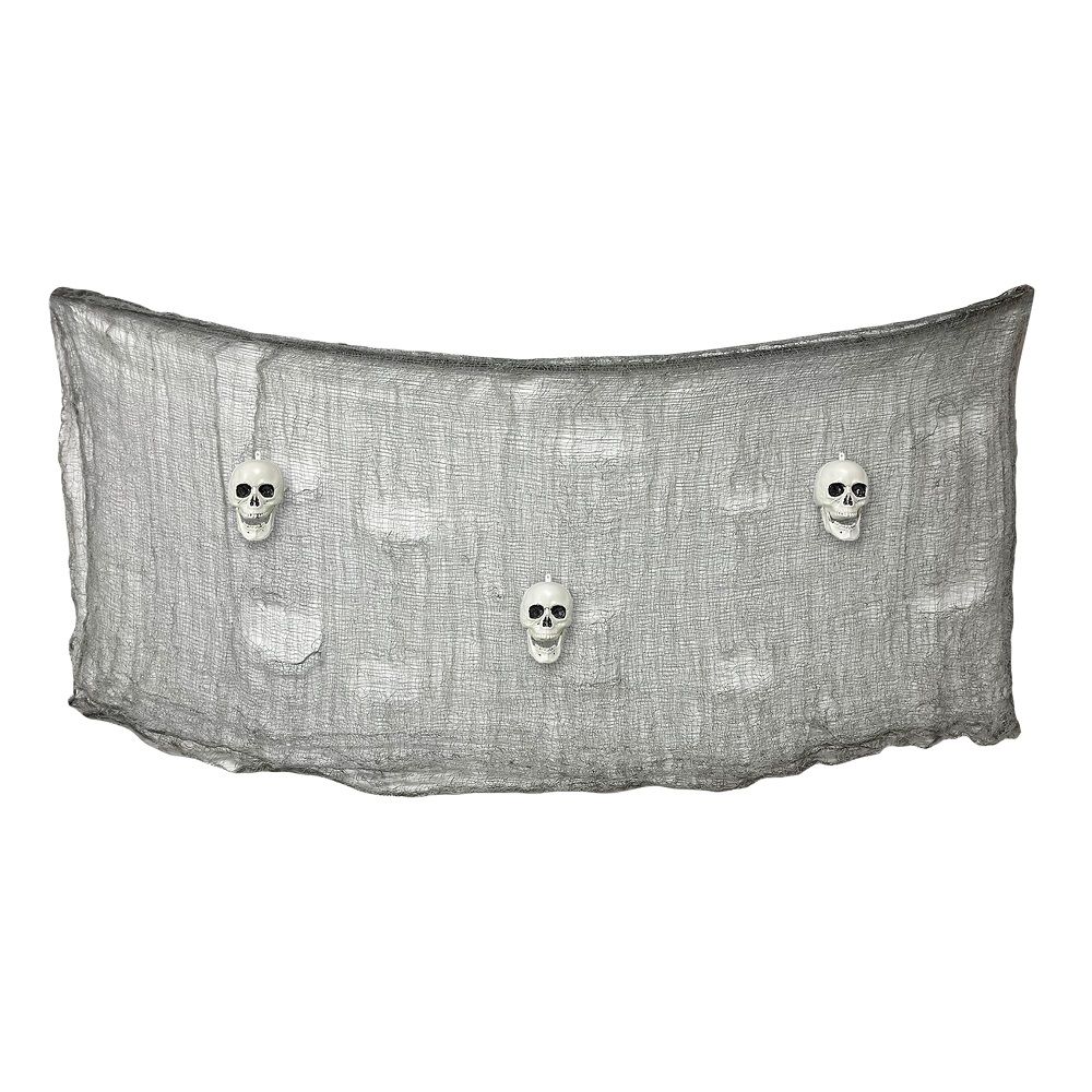 Party Magic - Halloween Decoration Skull Banner - Grey