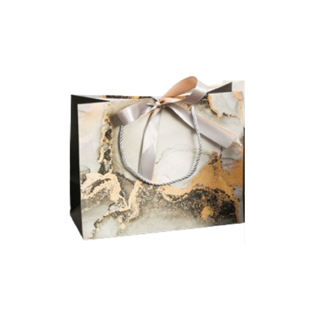 Y-PaperCo. - Gift Bag - Medium - 3pcs - Black Golden Marble