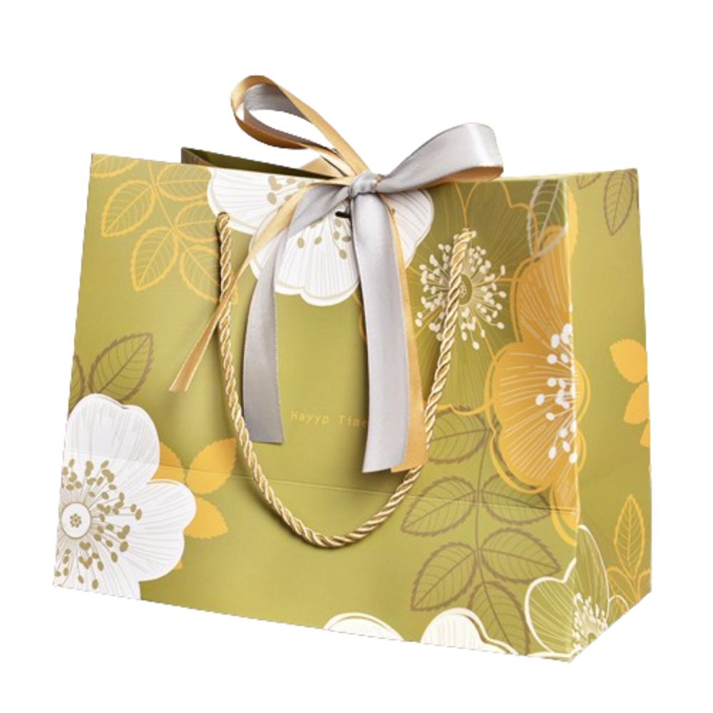 Y-PaperCo. - Happy Time Gift Bag - 3pcs - Medium - Green