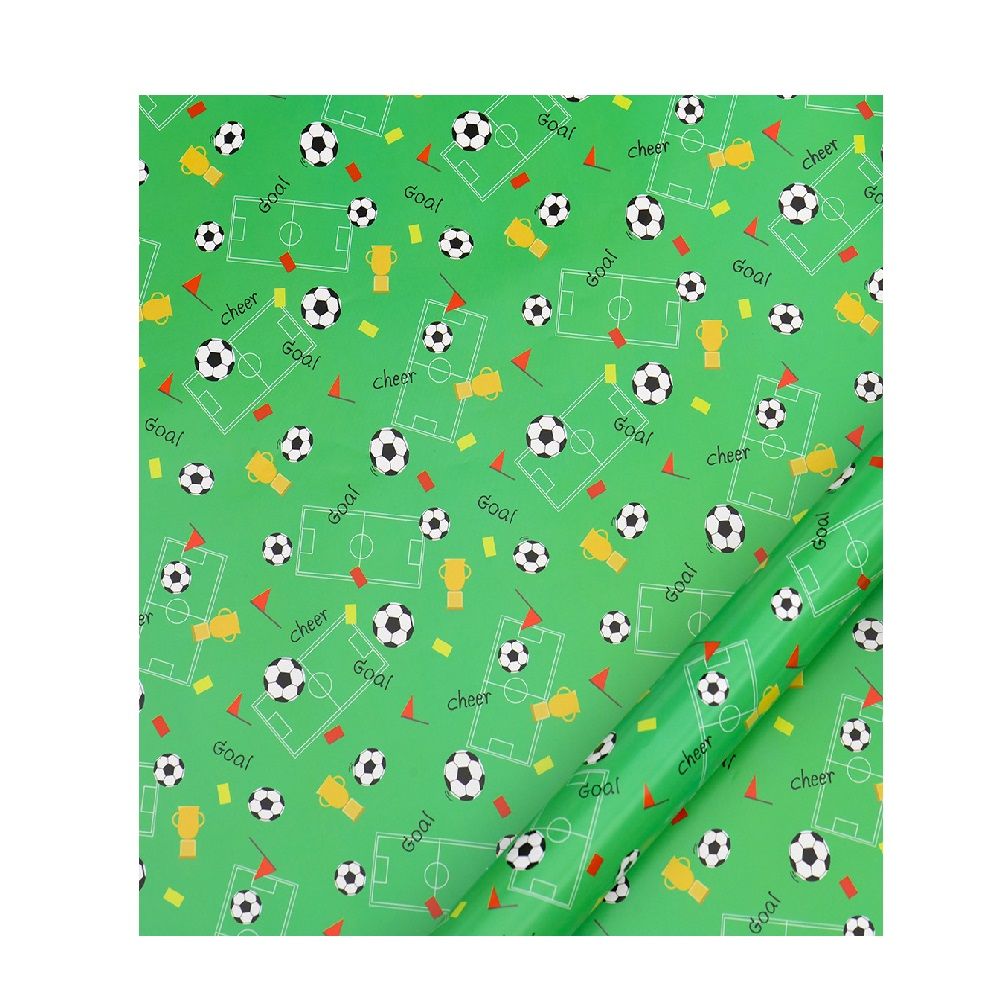 Long Sun - Wrapping Paper - Soccer - Pack of 6 - 50x70 cm