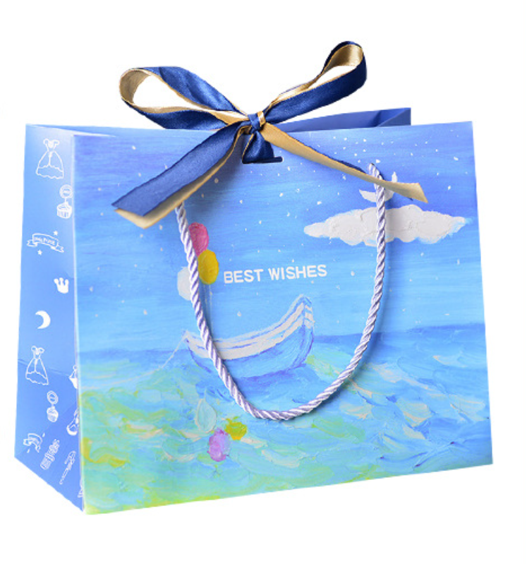 Y-PaperCo. - Gift Bag - Large - 2pcs - Boat & Sea