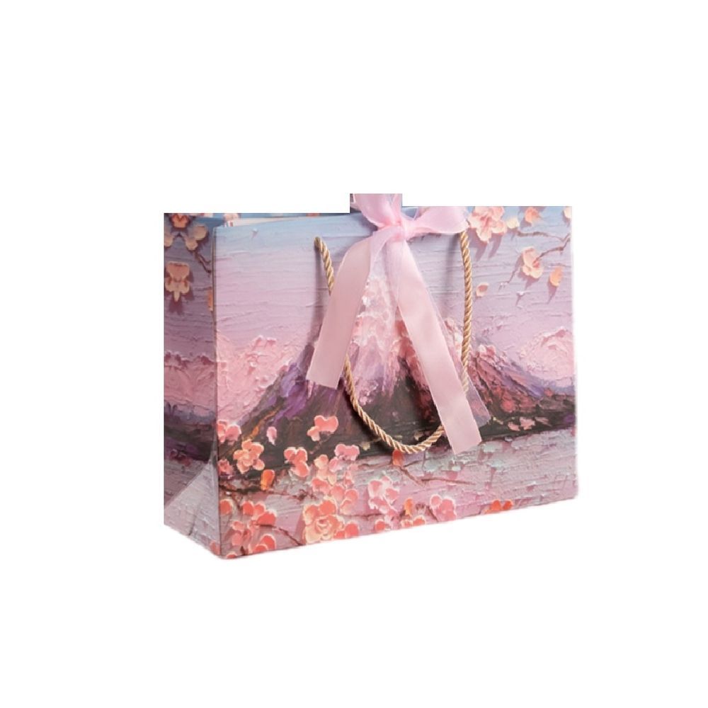 Y-PaperCo - Snow Mountain Cherry Blossoms Gift Bag - Pack of 2 - XL