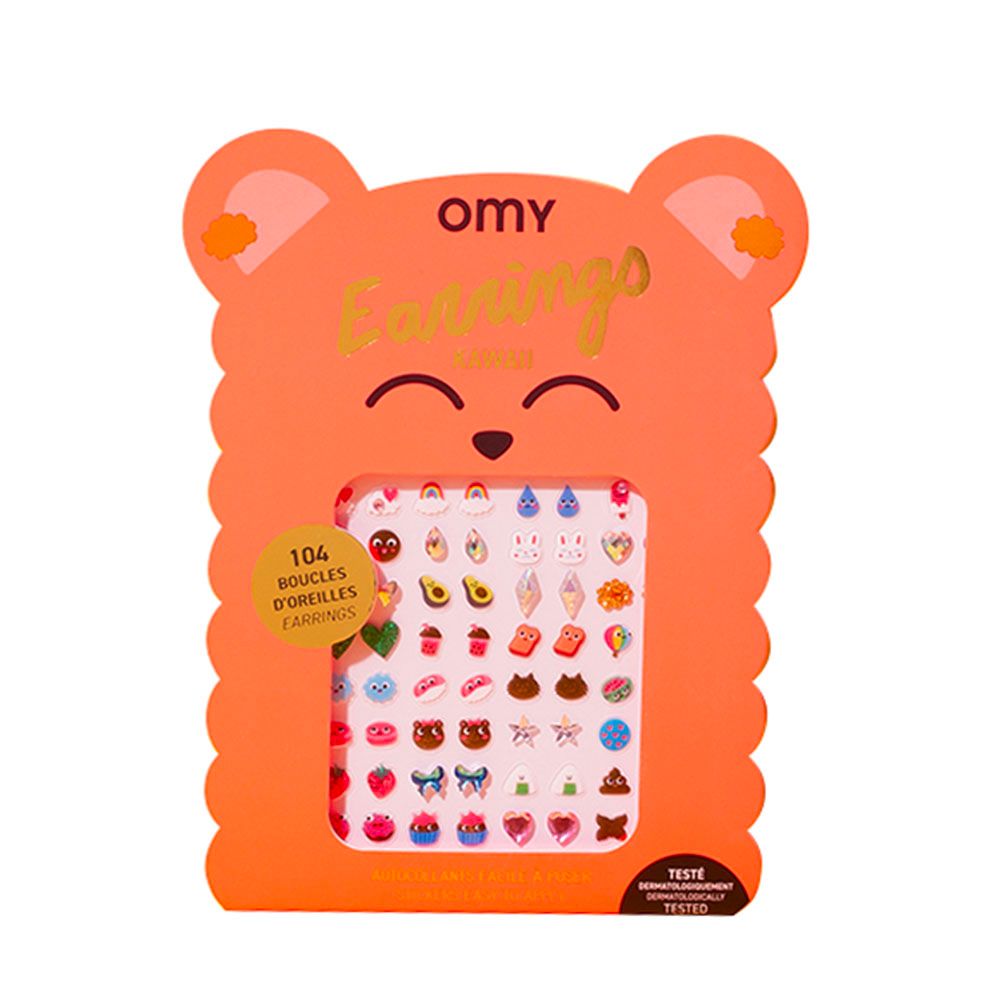 Omy - Kawaii Sticker Earrings - 104pcs