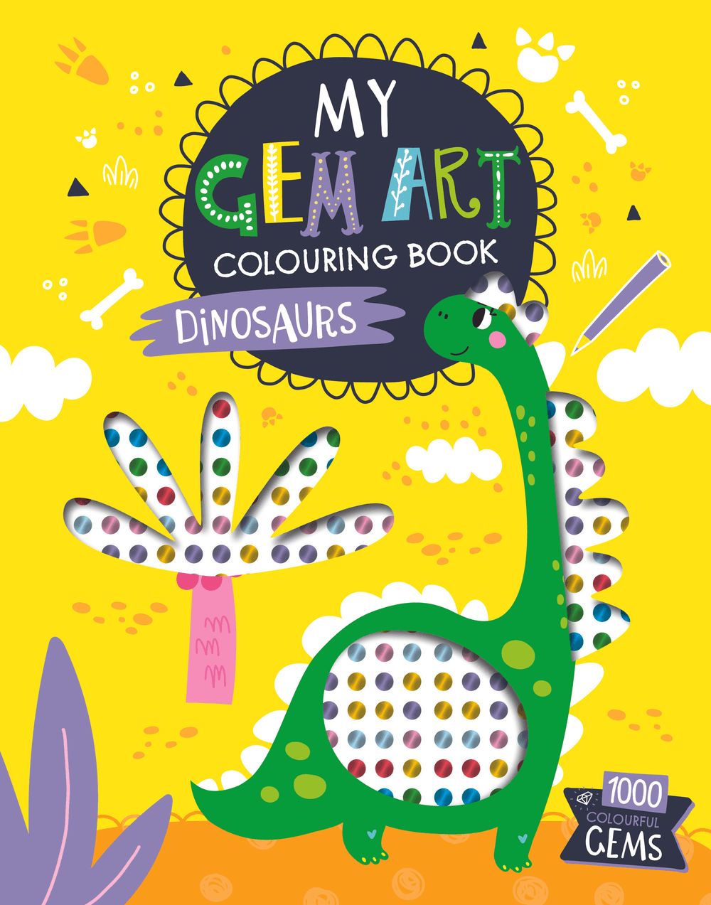 My Gem Art Colouring Book - Dinosaurs