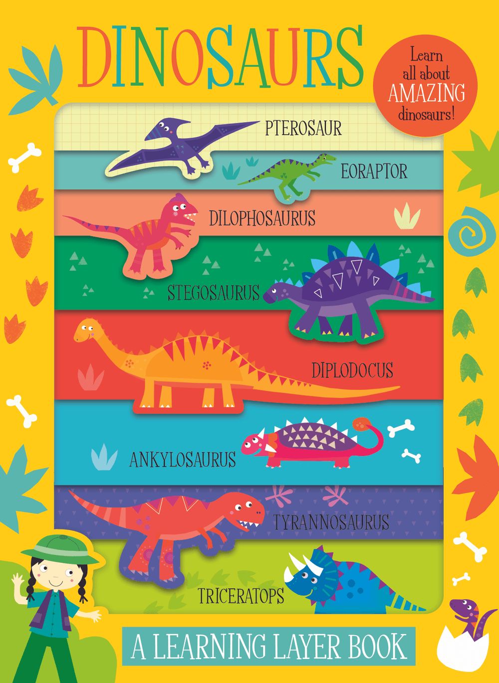 كتاب Learning Layer Board Book - Dinosaurs