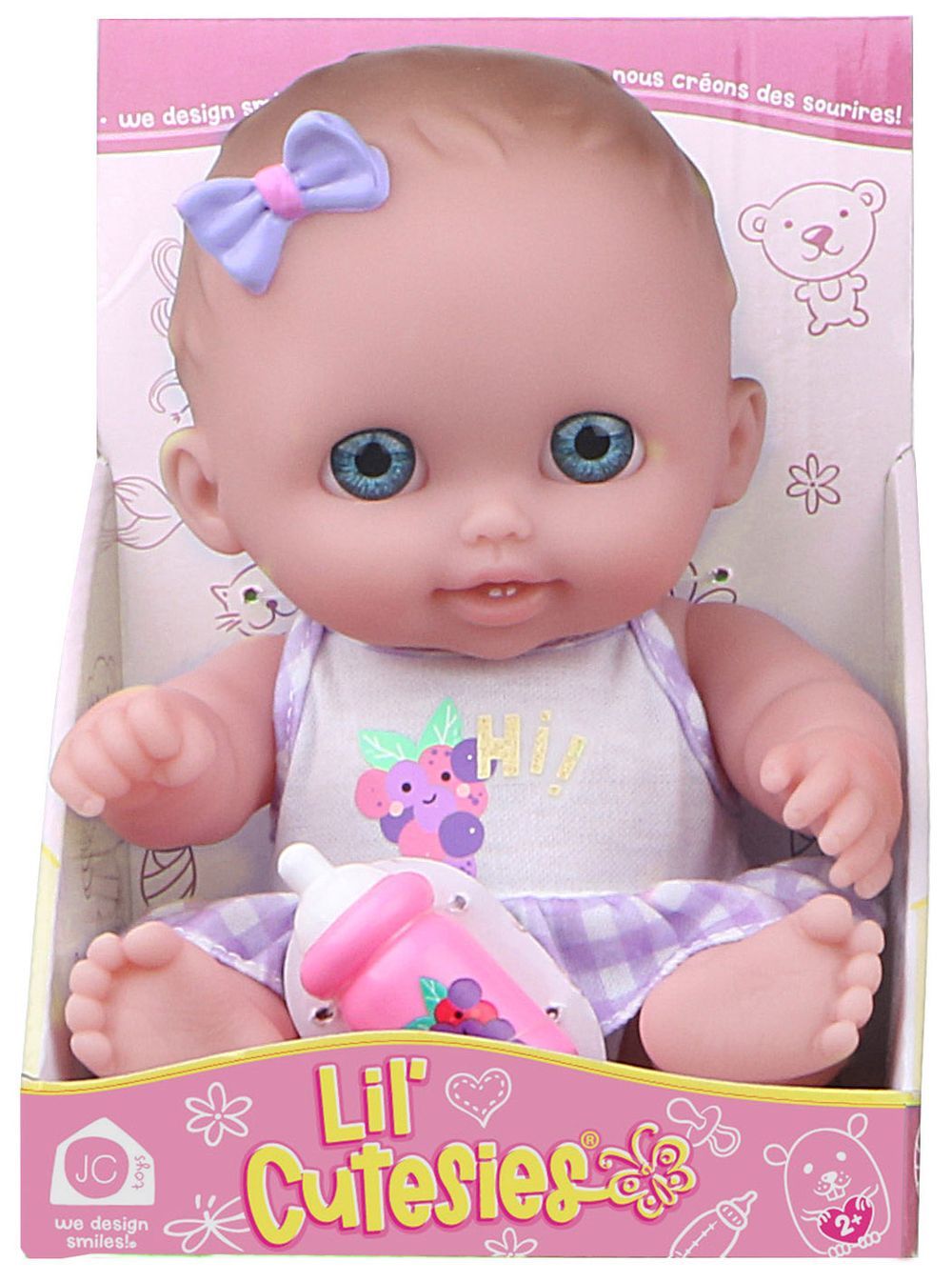 JC Toys - Lil' Cutesies Baby Doll - Style May Vary - 8.5-Inch - 1 Pc